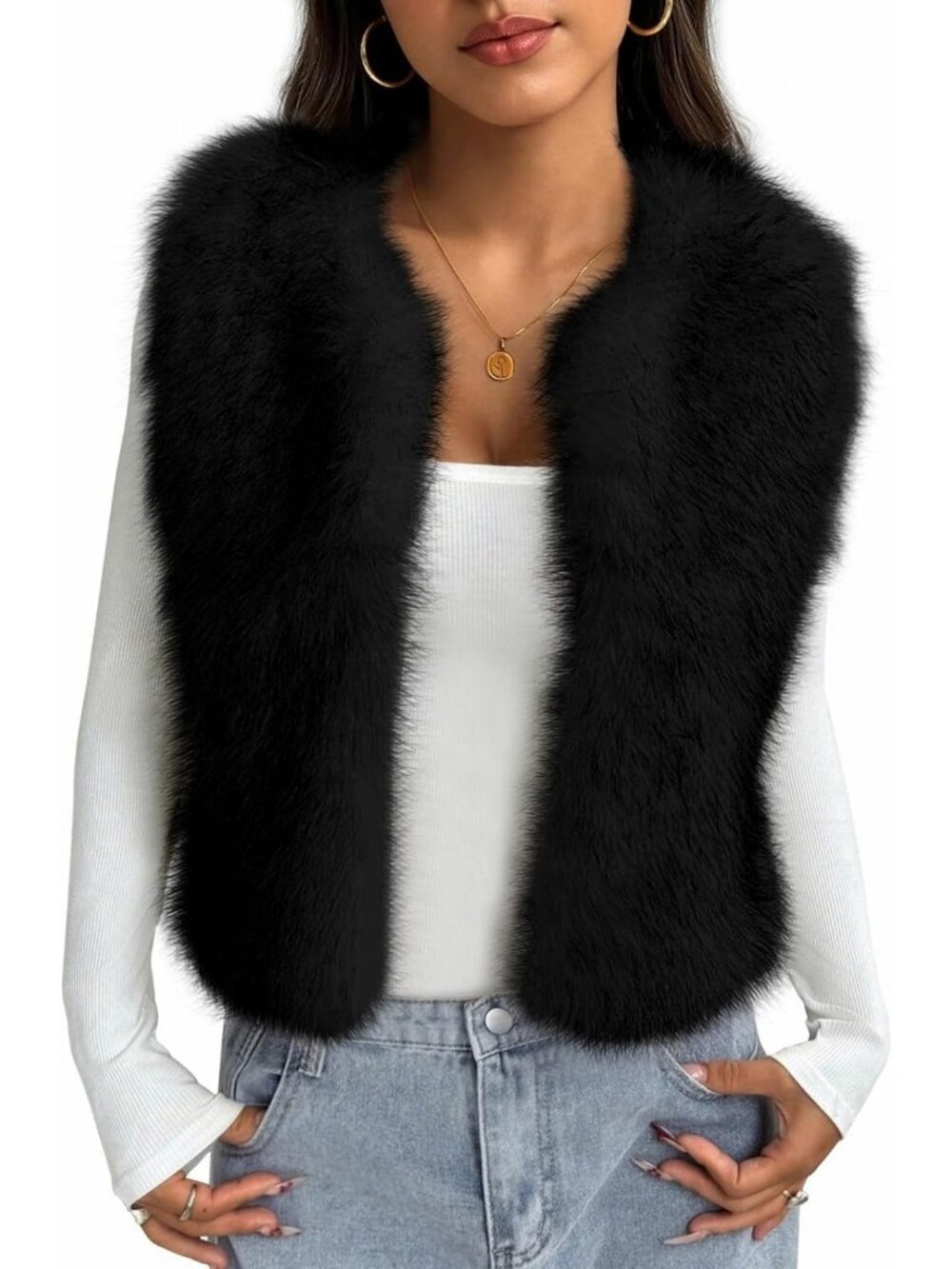 Chic Faux Fur Vest for Women - Stylish Fall & Winter Outerwear, Trendy Layering